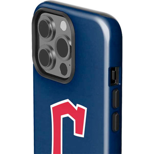 MLB Cleveland Guardians - Solid Distressed iPhone 15 Pro Impact Case